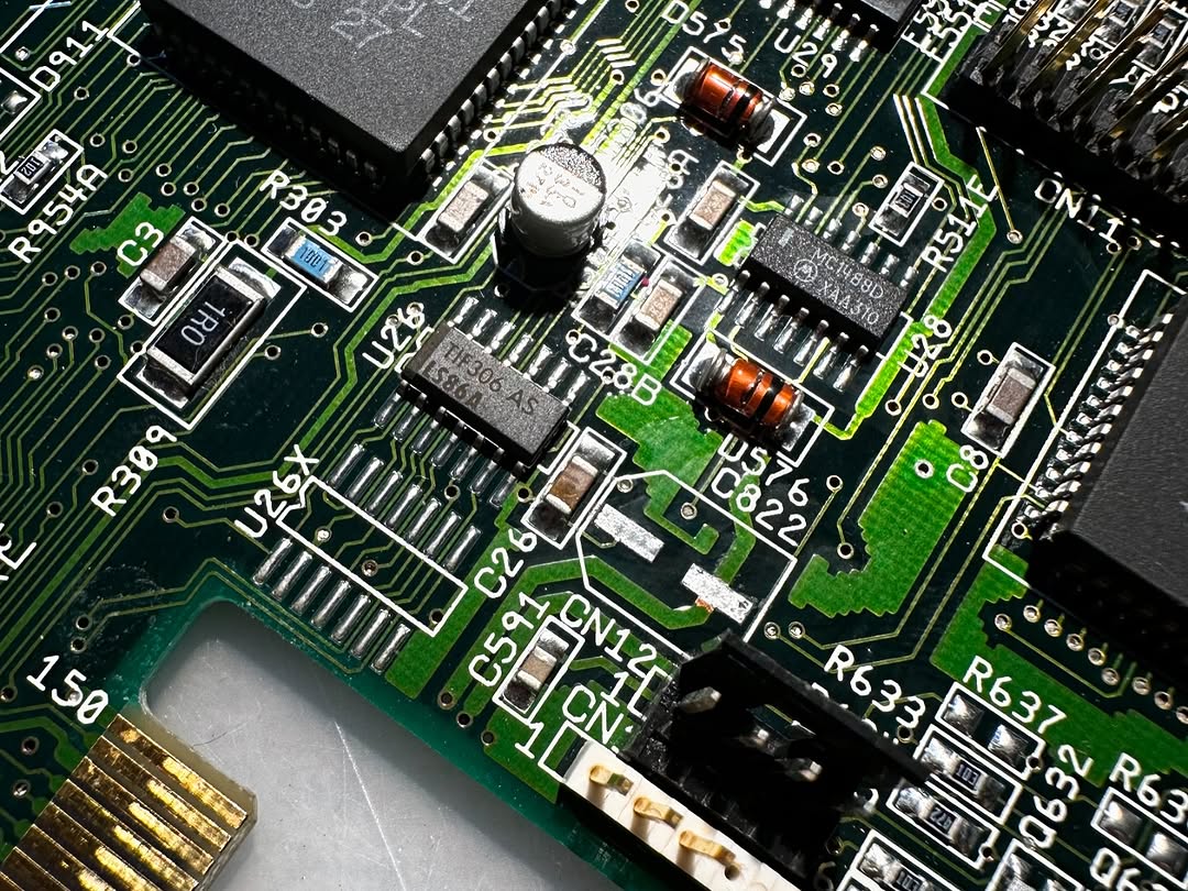 Installazione nuovi condensatori su Amiga 1200